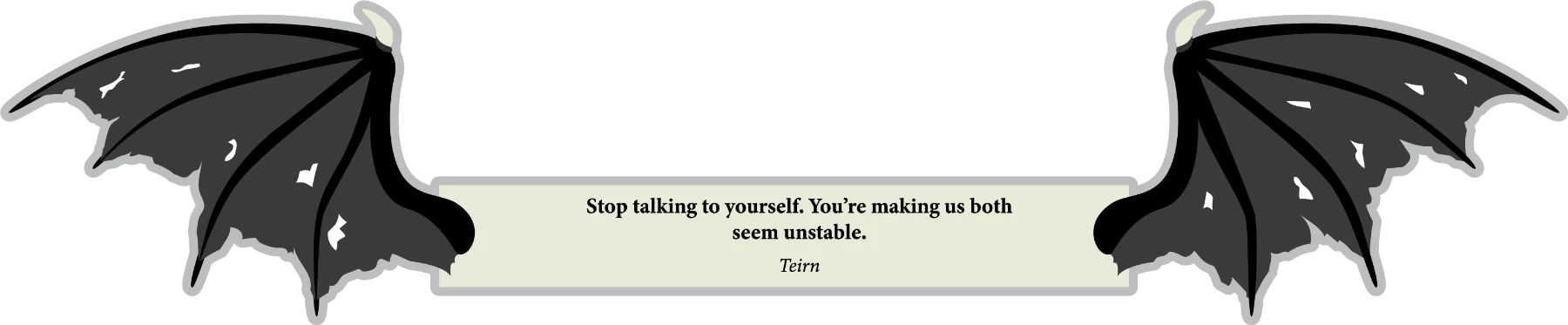 Stop talking to yourself